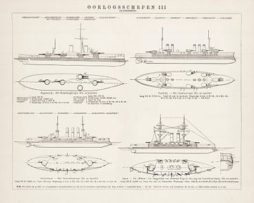 Vintage-Gravur Kriegsschiffe III von Studio Wunderkammer