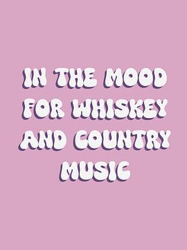 Whiskey & country – Retro typografie poster van Romy Smit