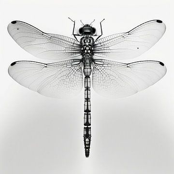 Libelle Monochrom von Uncoloredx12