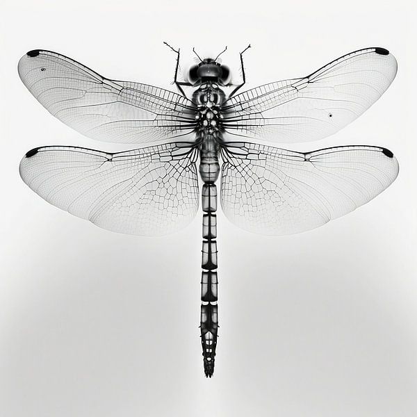 Libelle Monochrom von NJ Midnight Studio