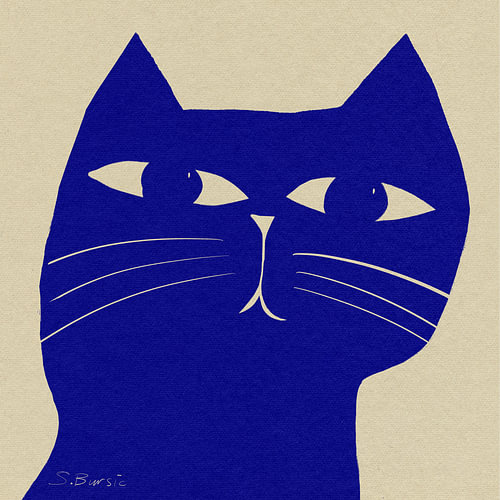 Big Blue Cat, un chat moderne, funky et décalé.