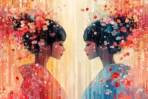 malerische japanische kunst geisha