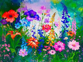 Überschwänglicher Sommer! Bunte Feldblumen