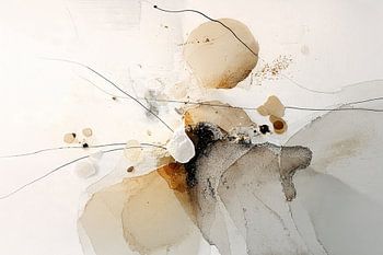 Beige en bruine abstractie