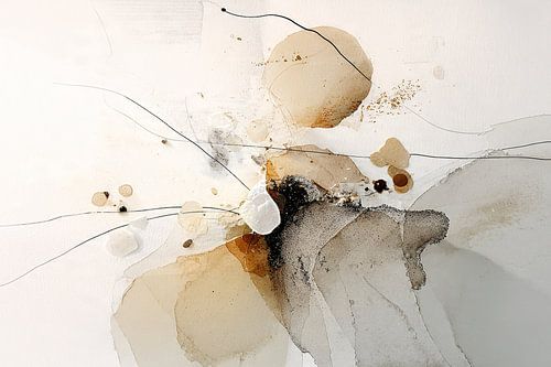 Abstraction beige et marron