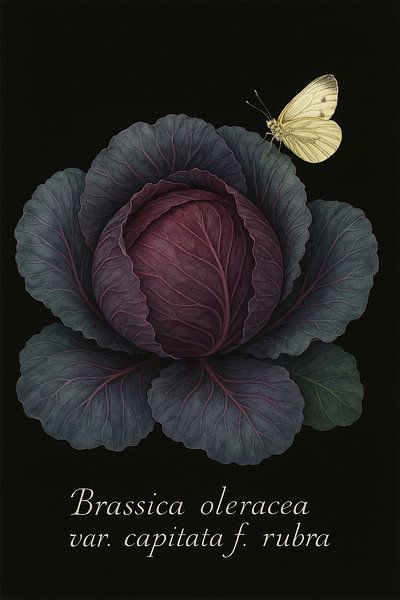 Rotkohl mit geädertem Weißkohl - Brassica oleracea var. capitata f. rubra von Bert Quaedvlieg