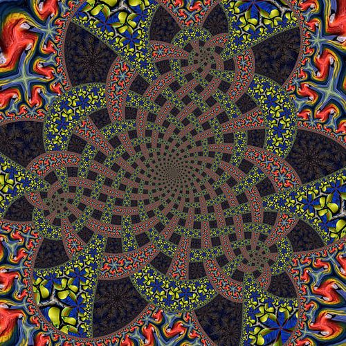 Trio Spiral of Parrots and Toucans