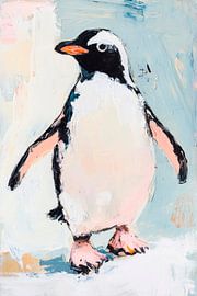 Fröhlicher Pinguin im Wasserland von Poster Art Shop