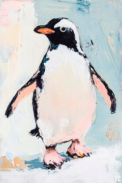 Gelukkige pinguïn in Waterland van Poster Art Shop