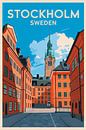 Stockholm, Zweden. van Poster Art Shop thumbnail