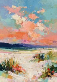 Küstenlandschaft mit Dünen und Abendhimmel von Niklas Maximilian