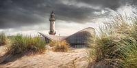 Leuchtturm am Strand von Warnemünde von Voss Fine Art Fotografie Miniaturansicht