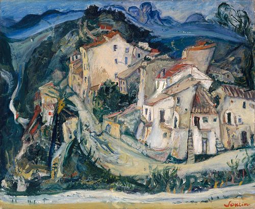 Gezicht op Cagnes, Chaim Soutine