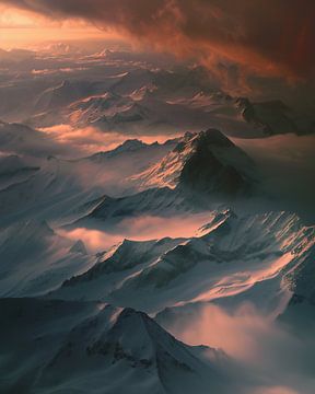 Magisch Alpenpanorama van fernlichtsicht