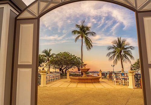 An outdoor restaurant in Thailand