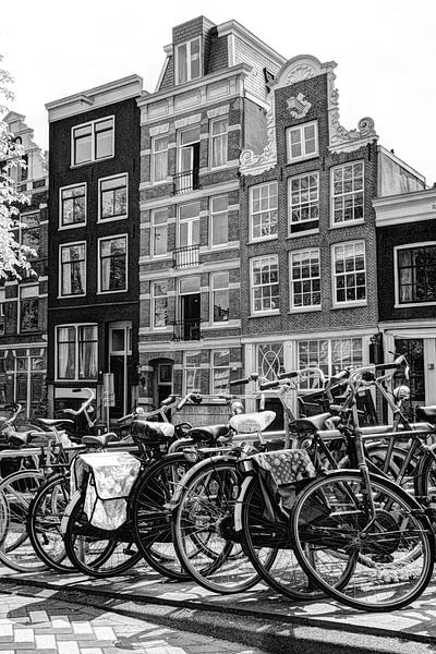 Jordaan Bloemgracht Amsterdam Zwart-Wit van Hendrik-Jan Kornelis
