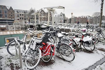 Amsterdam Sneeuw Westerlijke eilanden van Richard Wareham