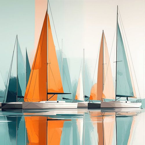 Segel in Balance-square von Rautenberg Digital Art Maritim