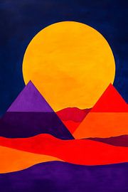 Pyramid landscape in a play of colours by Poster Art Shop