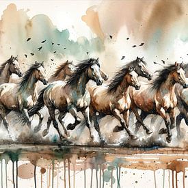 Panorama des chevaux de course sur Chromatic Fusion Studio