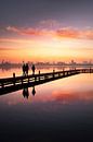 Sonnenuntergang der Skyline von Rotterdam (Hochformat) von Claire Droppert Miniaturansicht