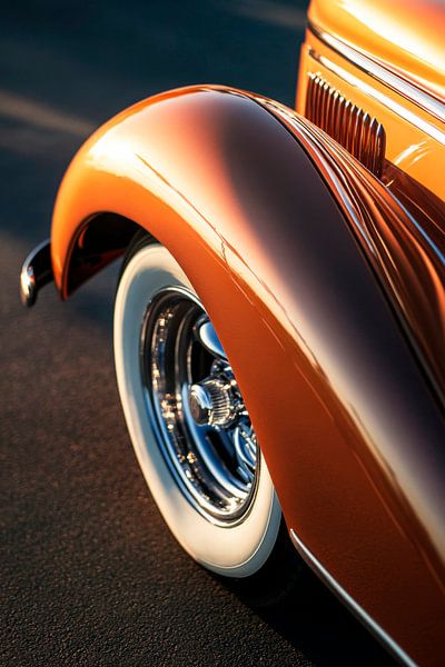Klassischer Oldtimer im Detail von Poster Art Shop