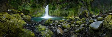 Betoverde waterval in Oregon / USA. van Voss Fine Art Fotografie