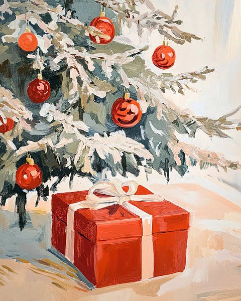 Christmas tree | Snow on Christmas tree by Wonderful Art