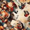 Woman with butterflies by Digital Art Nederland