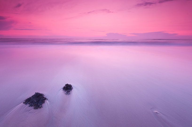 Purple evening at the beach - 3 van Damien Franscoise