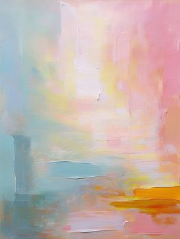 Coucher de soleil pastel : jeu abstrait de couleurs