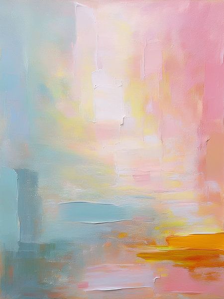 Pastel Sunset: Abstract play of colours by Evelien Prins