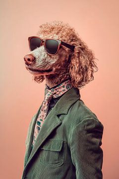 Krulhaar Retriever van Poster Art Shop