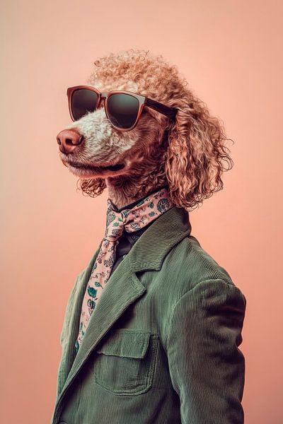 Krulhaar Retriever van Poster Art Shop