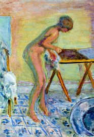 Naked woman at the folding table, Pierre Bonnard by Atelier Liesjes
