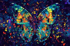 Colourful abstract butterfly art design by Art & Soul Creations