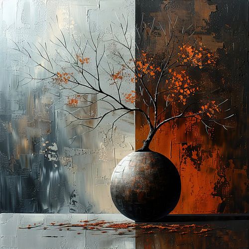 Nature morte abstraite d'automne | Embered Whispers