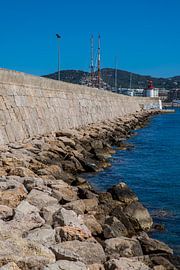 Quay wall to the lighthouse of Ibiza City by Alexander Wolff