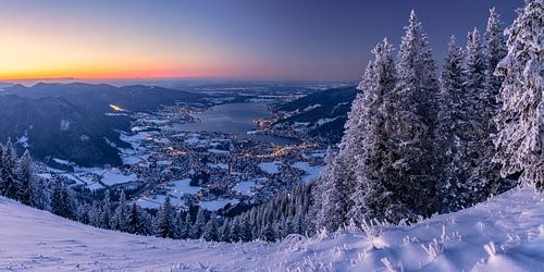 Winterpanorama Tegernsee in Beieren