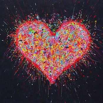 Buntes Herz Spritzer