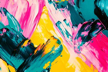 Colour explosion on canvas by Poster Art Shop