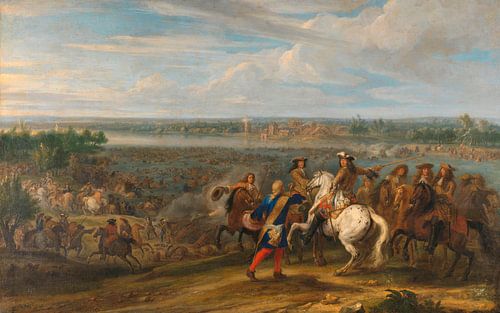Lodewijk XIV trekt bij Lobith Nederland binnen, Adam Frans van der Meulen