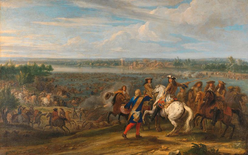 La traversée de Louis XIV vers les Pays-Bas à Lobith, Adam Frans van der Meulen par Des maîtres magistraux