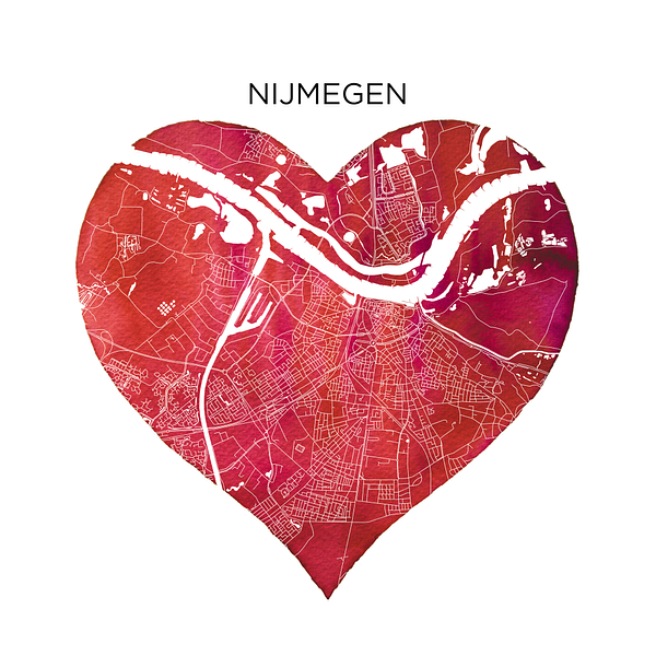 Nijmegen | Stadskaart als Wandcirkel van WereldkaartenShop