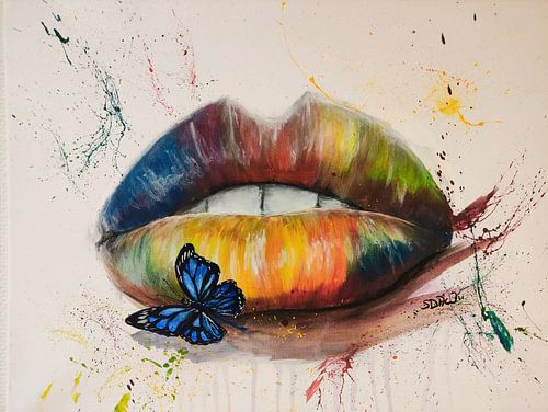 MUND MIT SCHMETTERLING / SDAW von Susanne Daniela Agostini-Wurow