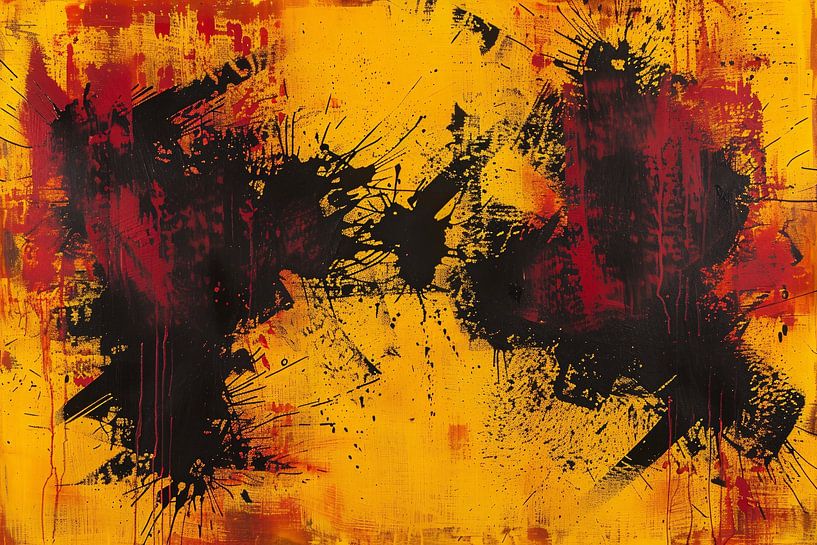 Peinture abstraite avec explosion dynamique des couleurs par Art & Soul Creations