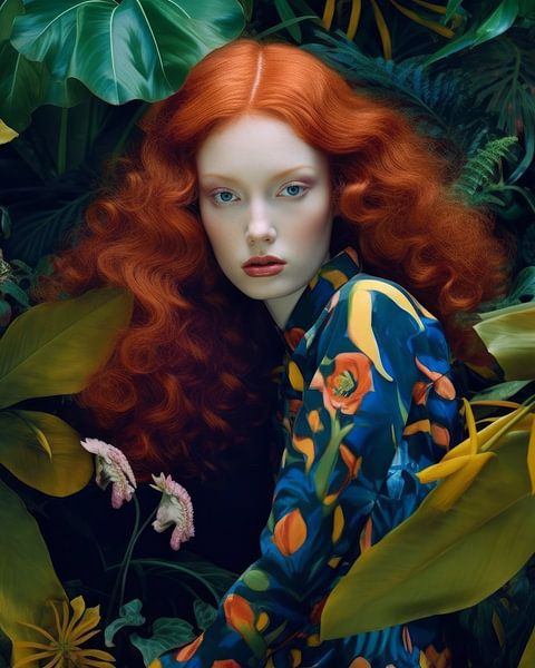 Portrait &quot;Tropical paradise&quot; by Carla Van Iersel