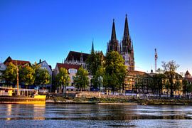 Dom Regensburg mit Donauuferpromenade von Roith Fotografie