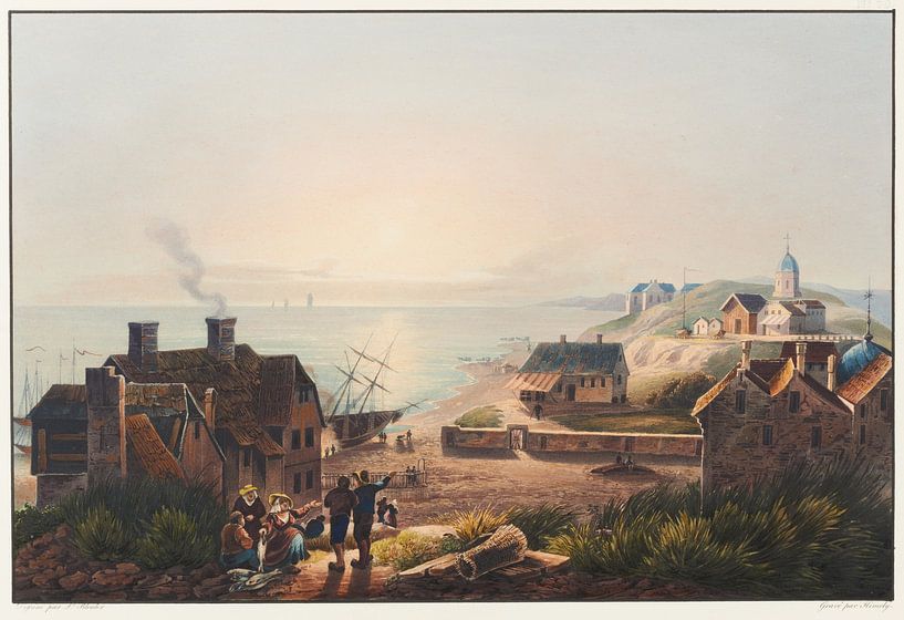 View from Scheweningen towards the Sea Baths, Johann Ludwig Bleuler by Masterful Masters