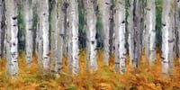 Birches abstract by Marion Tenbergen thumbnail